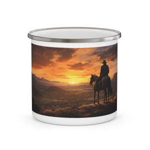 Scenic Horseback Camping Mug | Adventure Travel Gift, Outdoor Enthusiast Cup, Rustic Dinnerware, Camping Accessories, Western Decor
