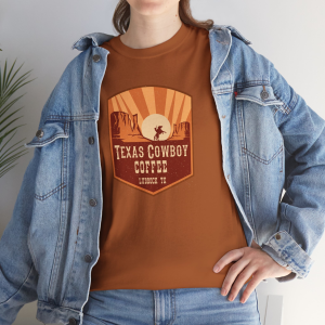 Texas Cowboy Coffee Unisex Tee, Graphic T-Shirt for Coffee Lovers, Gift for Him/Her, Western Style Apparel, Casual Outfit